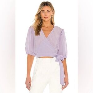 NWOT Bardot Isabella Wrap Top in Lilac